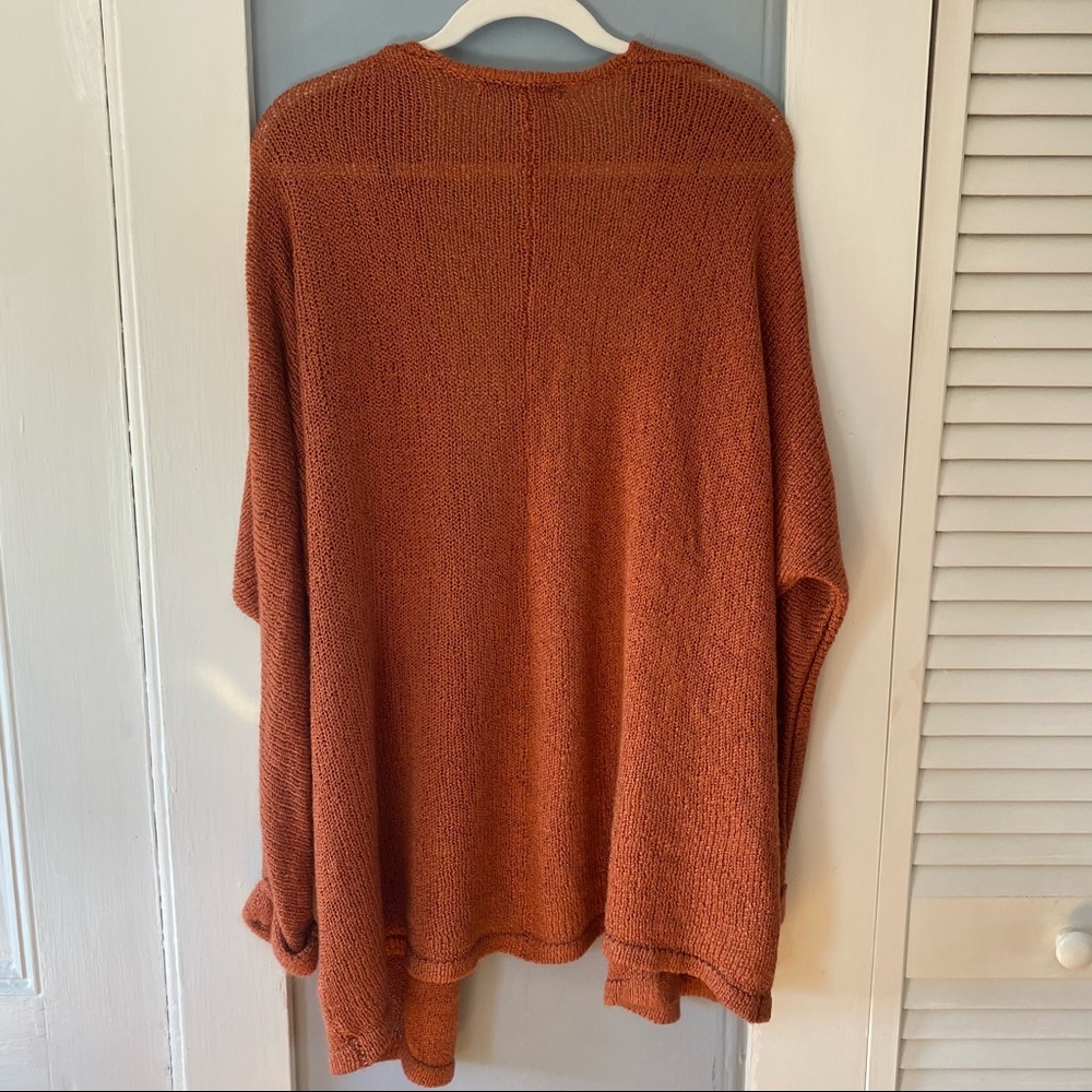 Forever 21 Copper Orange Cardigan Sweater Small Oversized - Picture 4 of 8